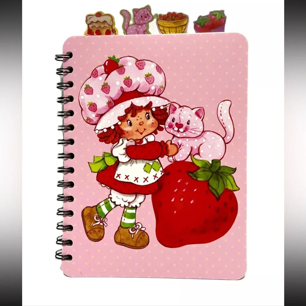 NEW Strawberry Shortcake & Custard Tab Journal‎ Notebook 7in (W) x 9.in
